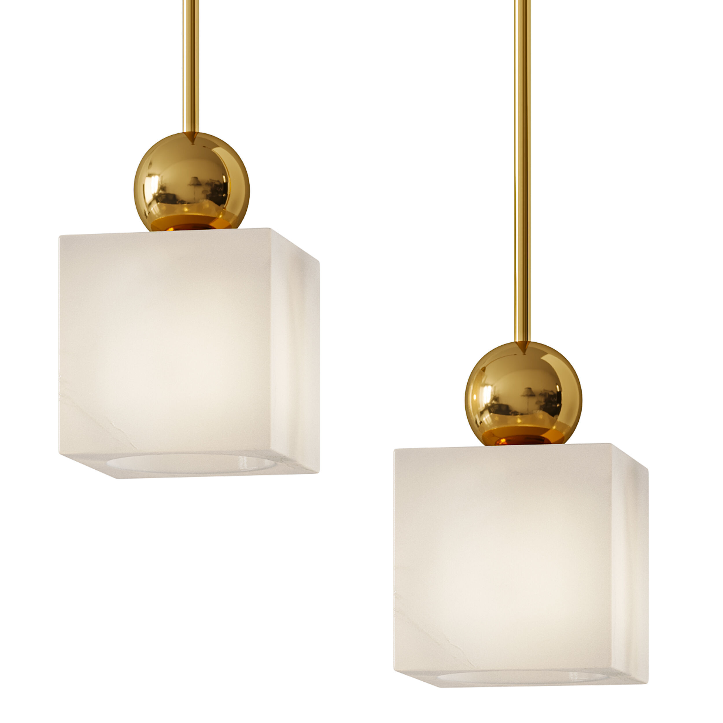 Pendant Etruscan Square 3D model_11