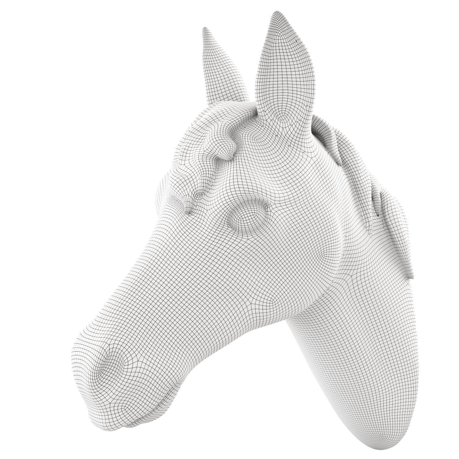 Decorative horse head 3D model_6