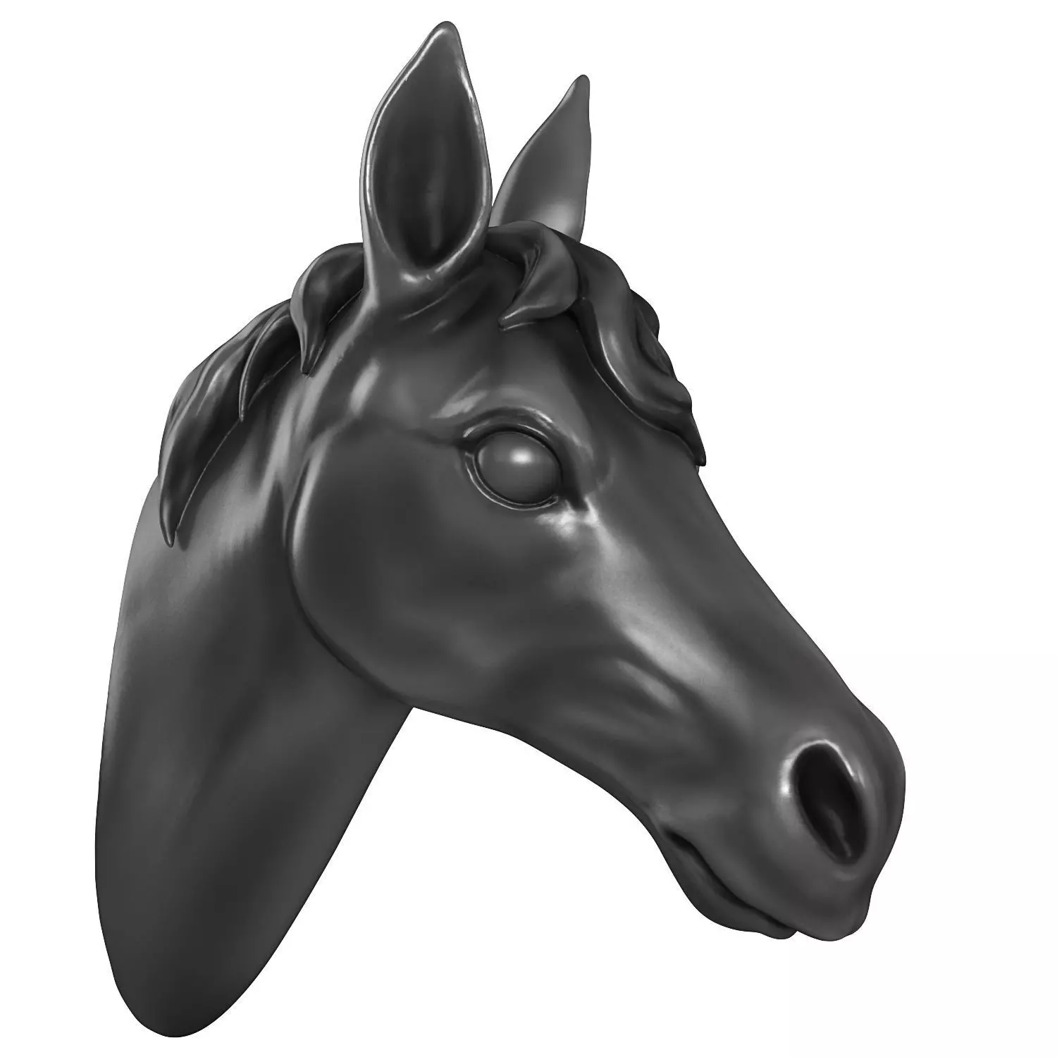 Decorative horse head 3D model_0