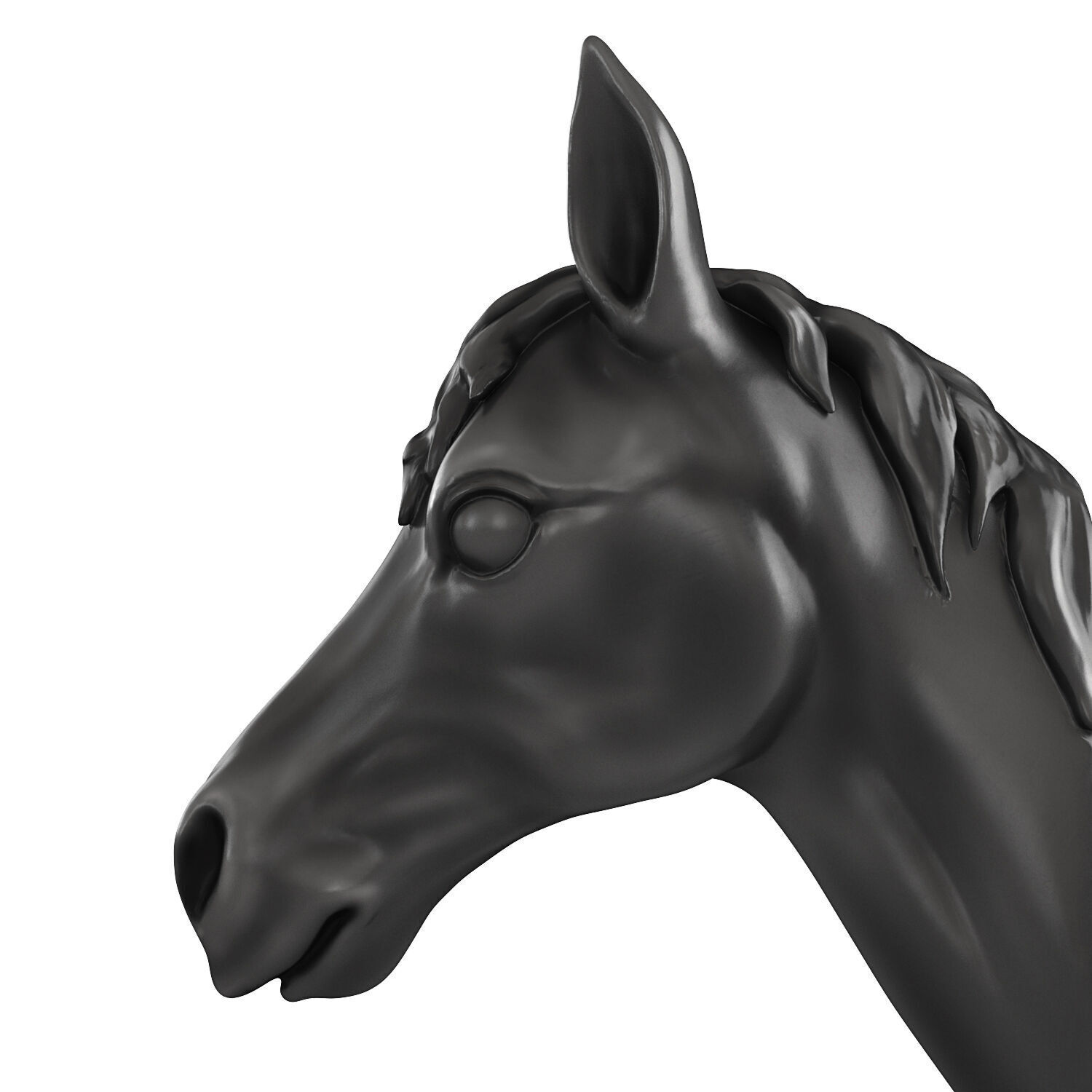 Decorative horse head 3D model_2