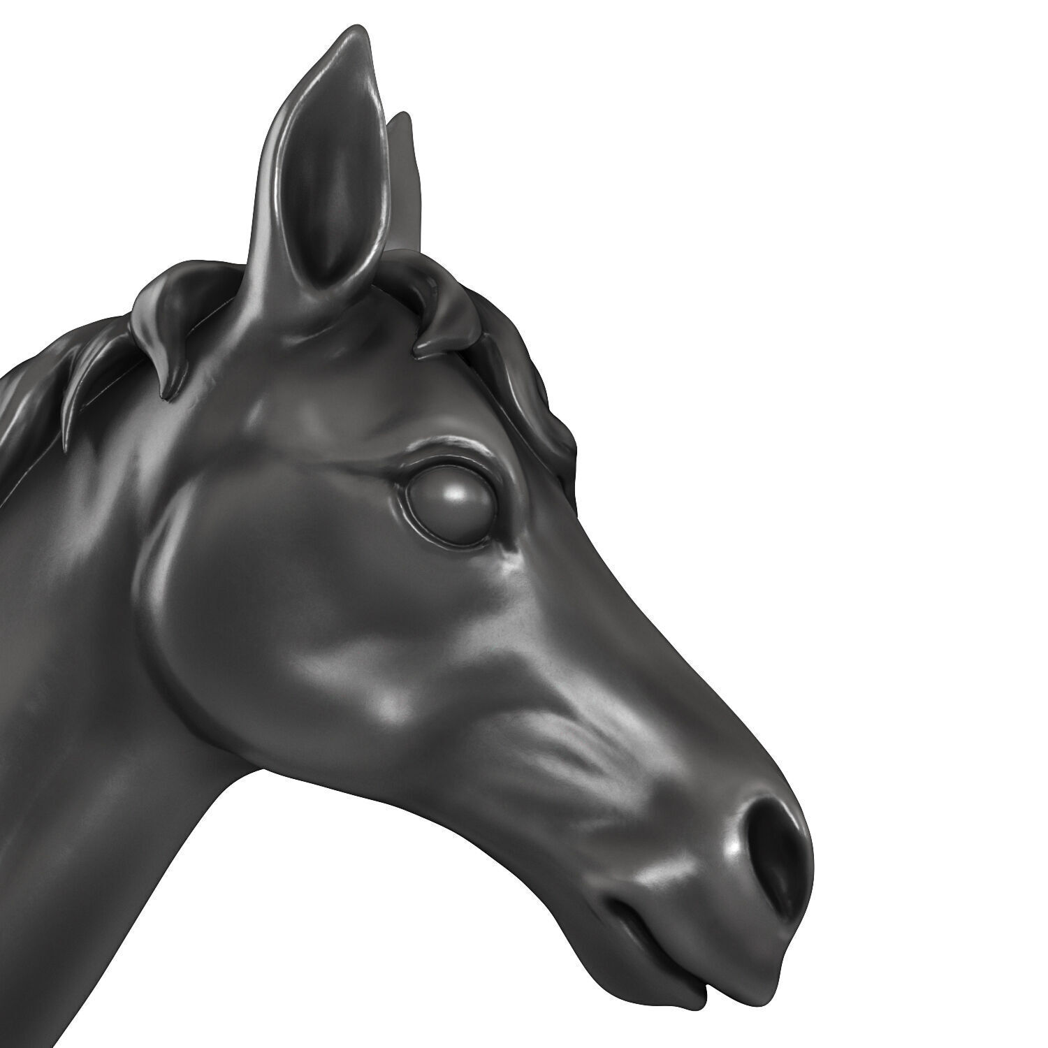 Decorative horse head 3D model_4