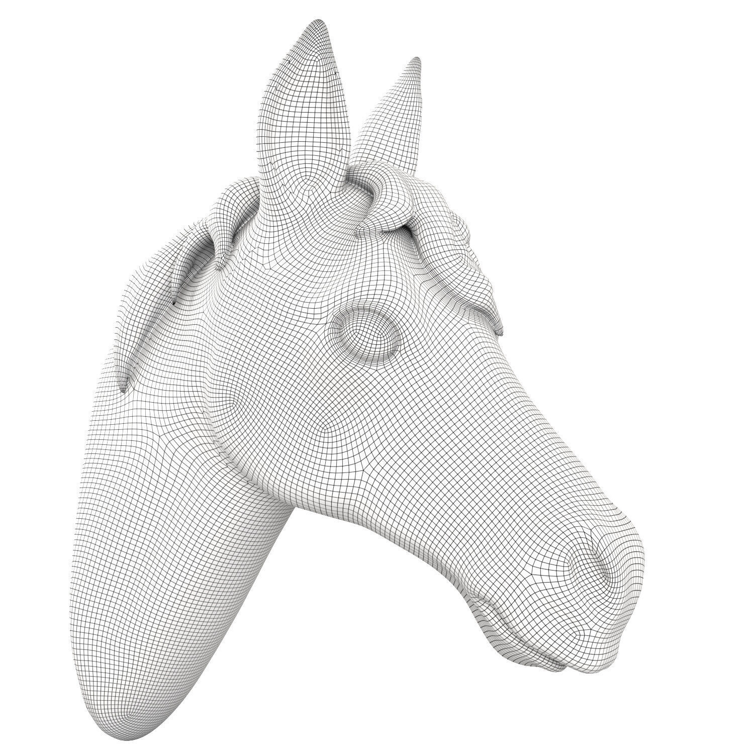 Decorative horse head 3D model_5