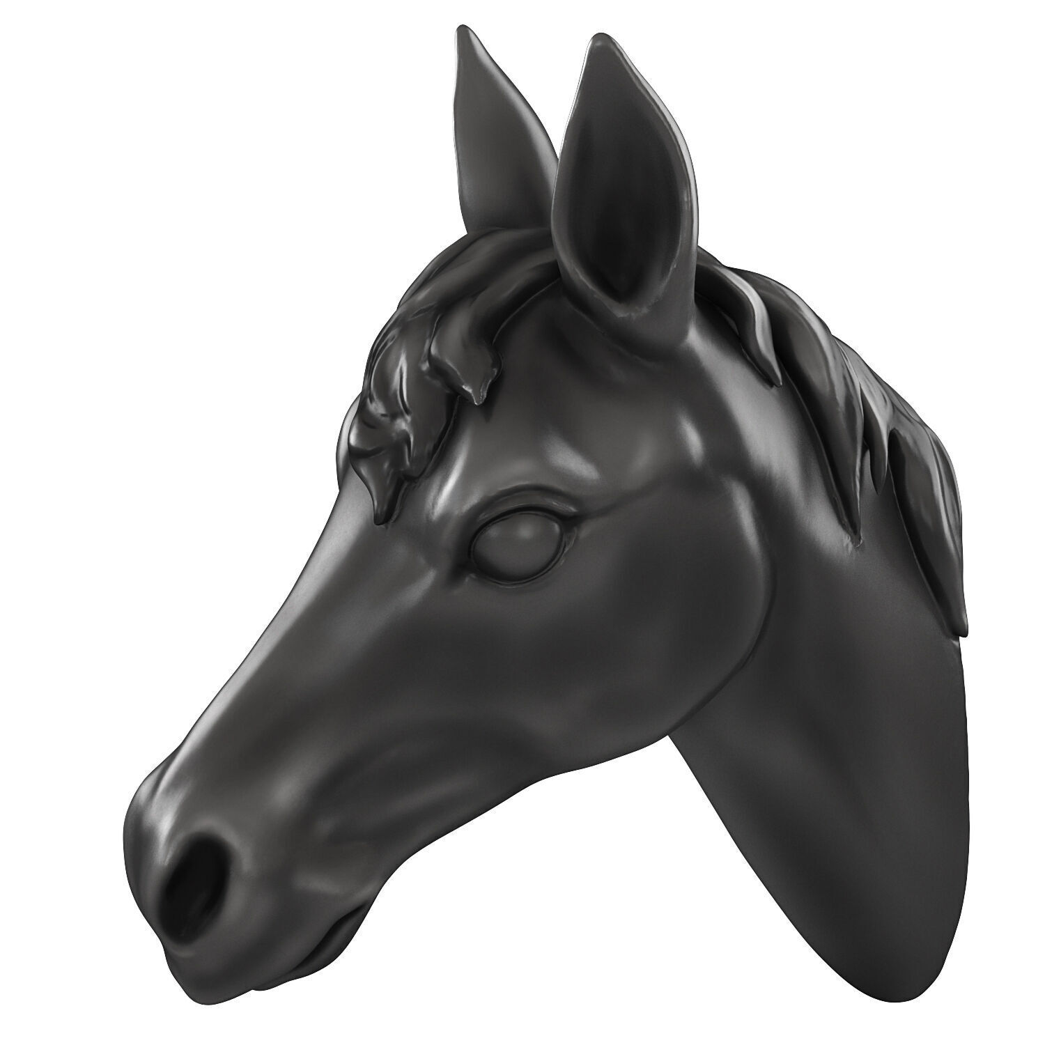 Decorative horse head 3D model_1