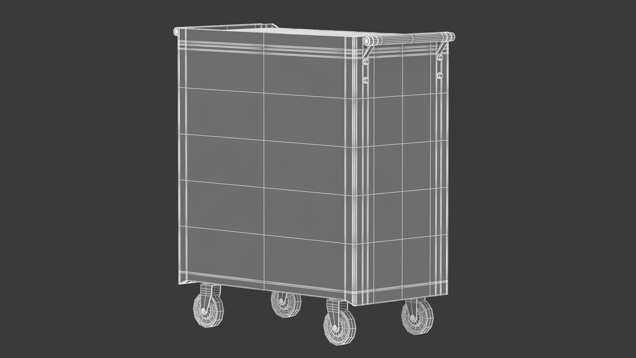 Garage Drawer Tool Cabinet Heavy-Duty Storage Organizer 3D model_7