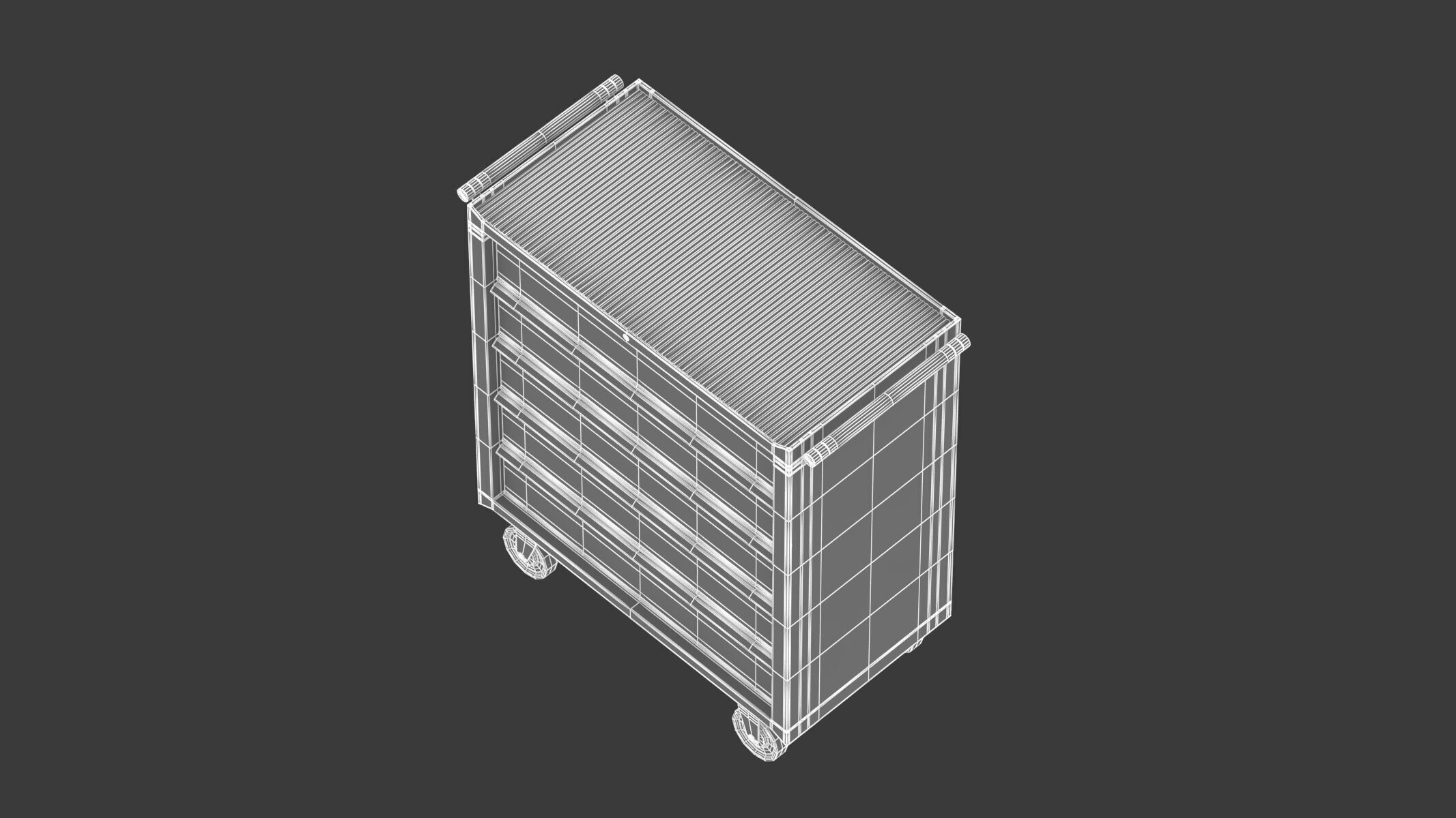 Garage Drawer Tool Cabinet Heavy-Duty Storage Organizer 3D model_9