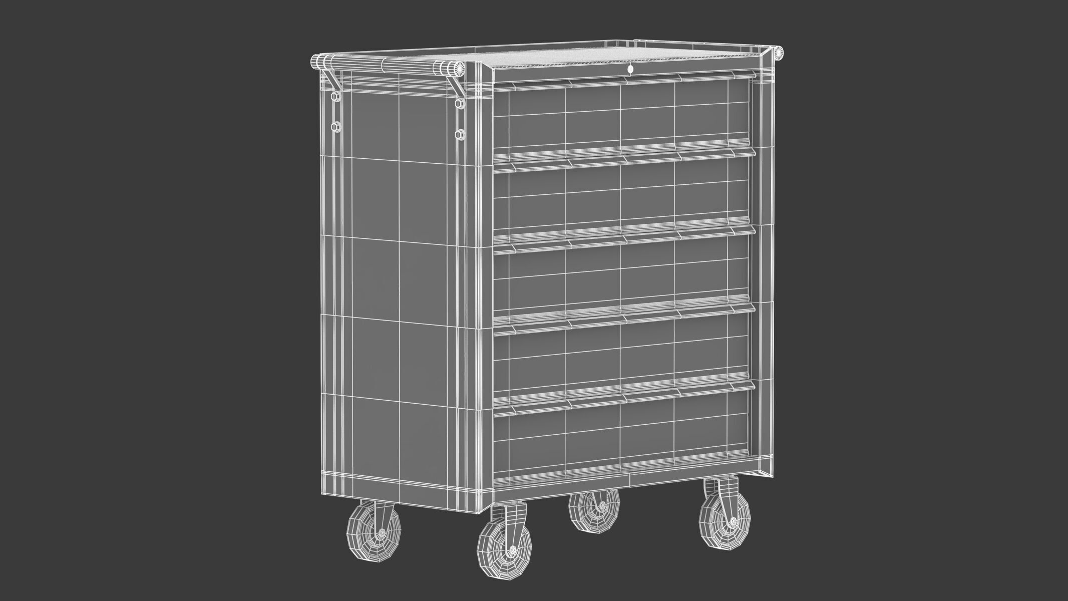 Garage Drawer Tool Cabinet Heavy-Duty Storage Organizer 3D model_5