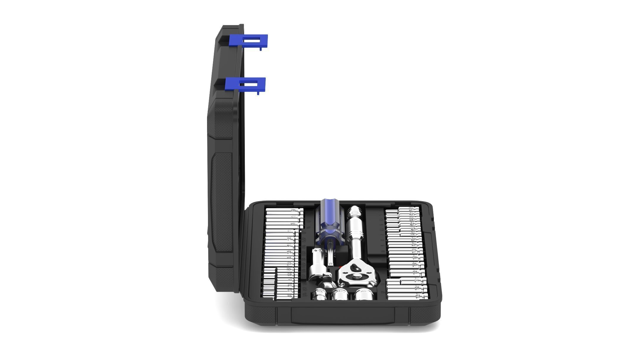 Garage Drive Socket Set Complete Ratchet and Socket Kit 3D model_1