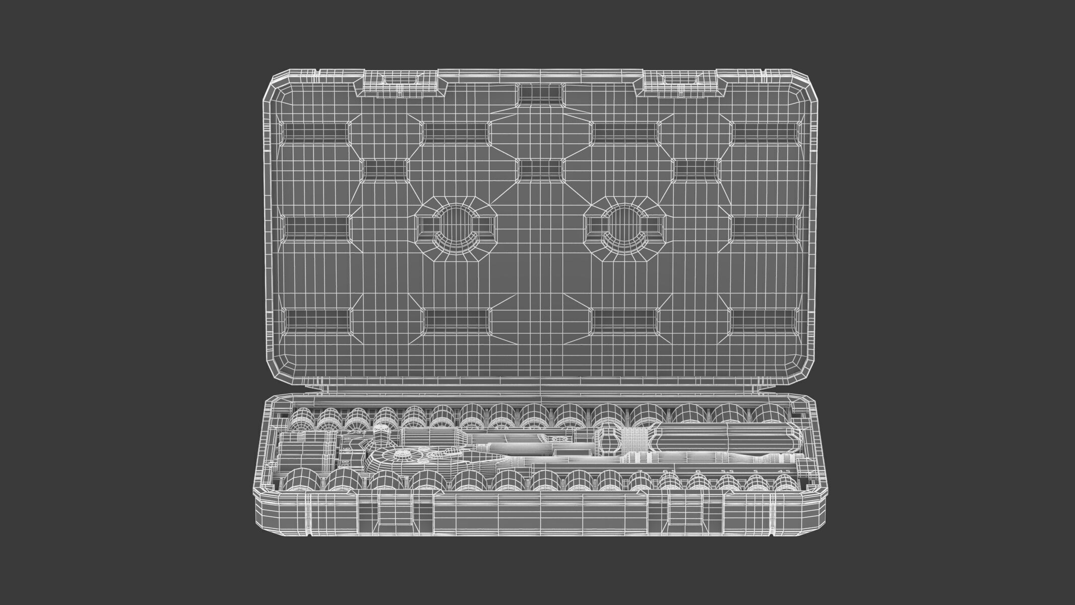 Garage Drive Socket Set Complete Ratchet and Socket Kit 3D model_17