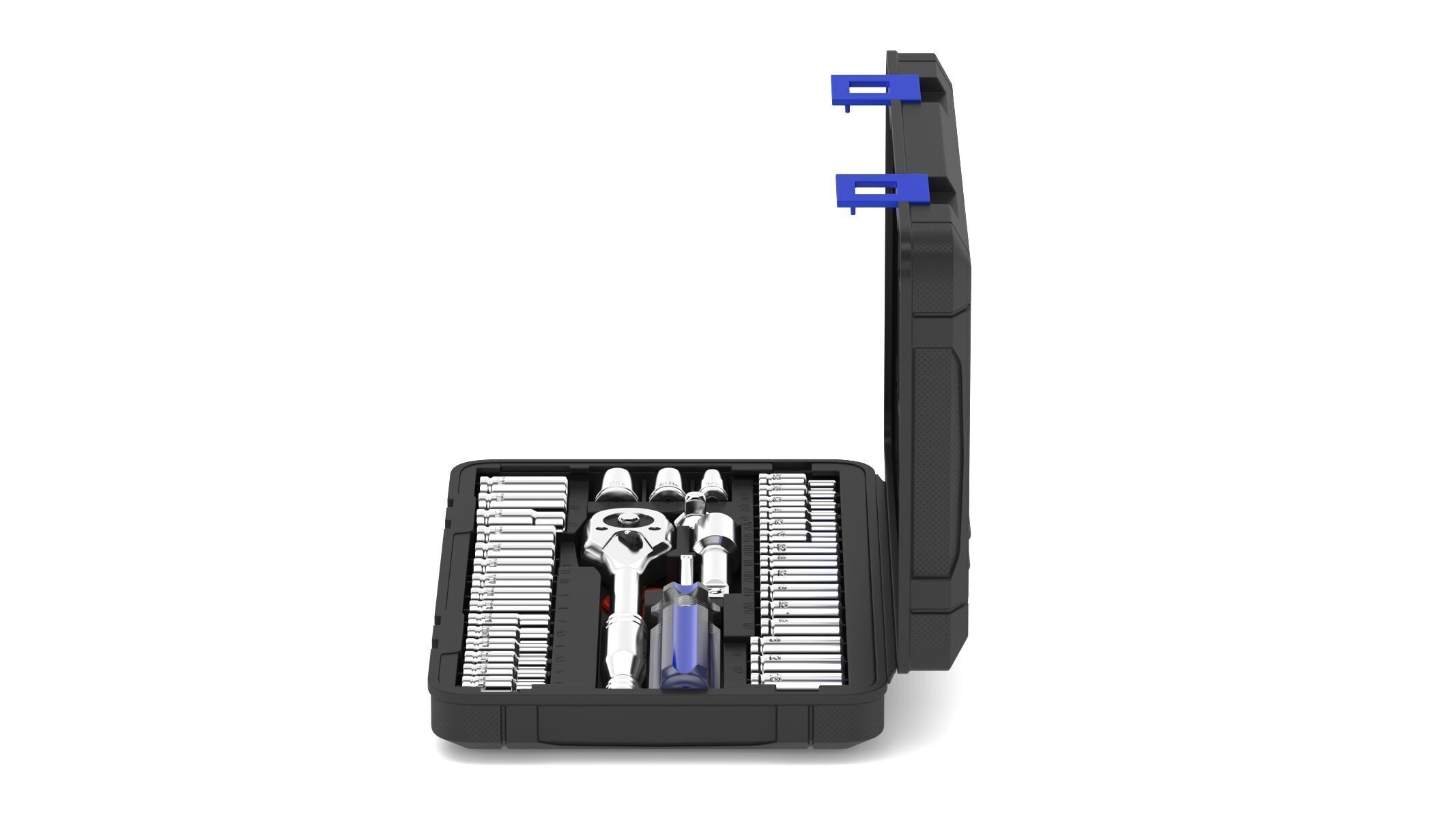 Garage Drive Socket Set Complete Ratchet and Socket Kit 3D model_5