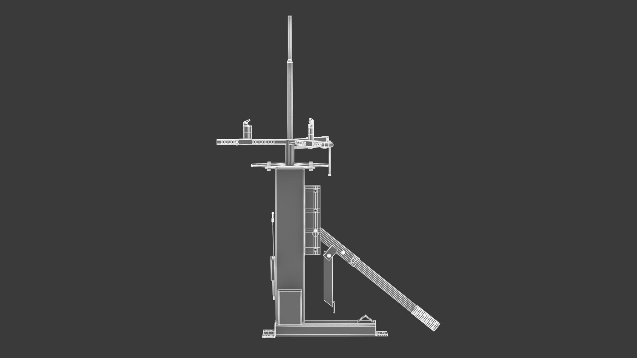 Garage Motorcycle And Mini Tyre Changer 3D model_13