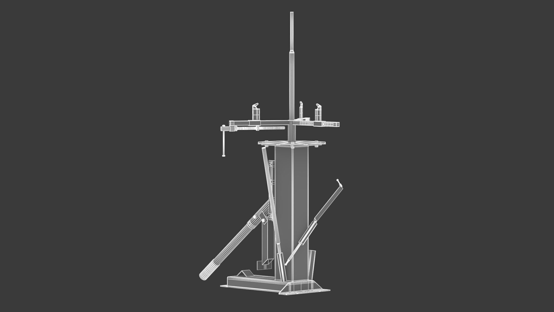 Garage Motorcycle And Mini Tyre Changer 3D model_16