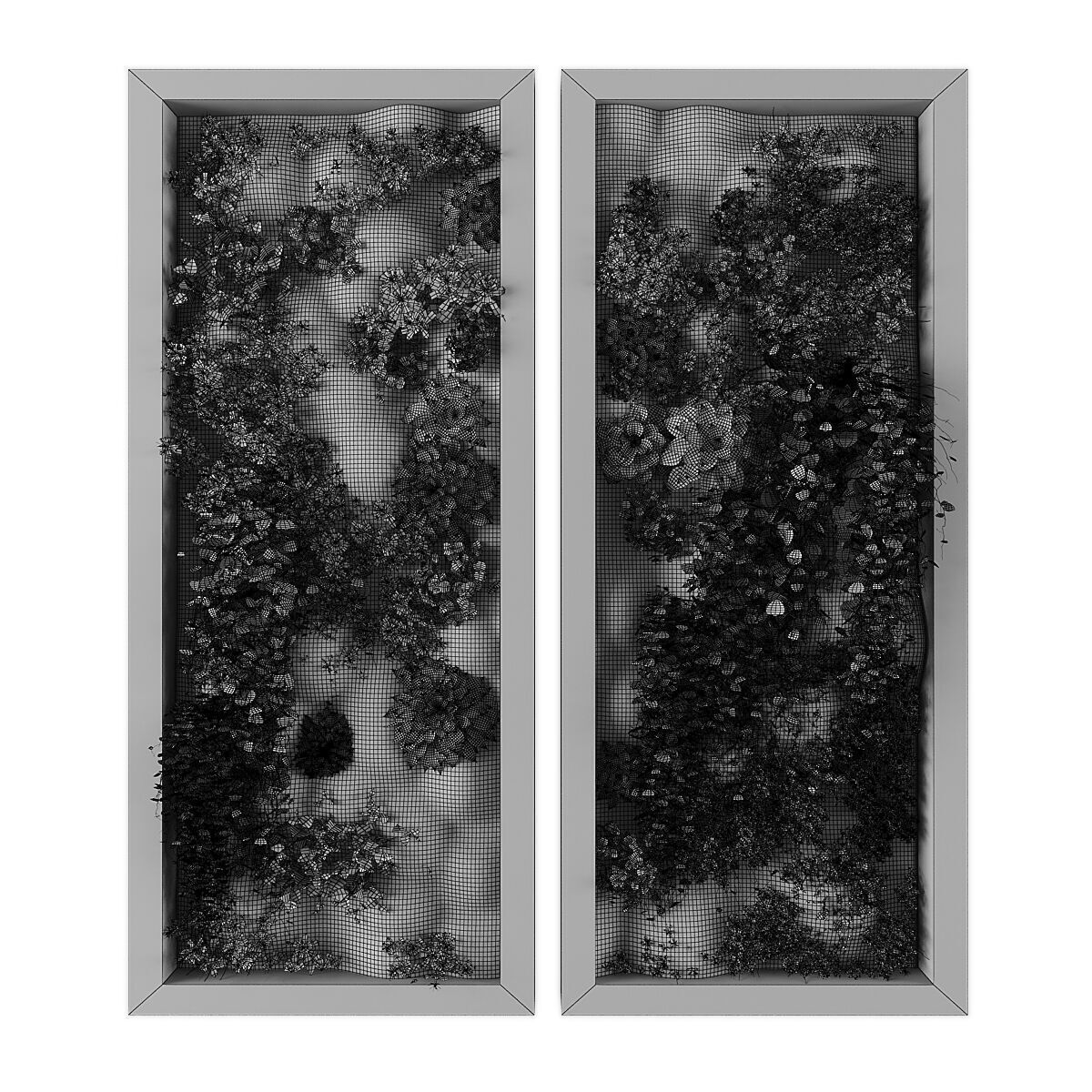 Vertical garden 256 Low-poly 3D model_1