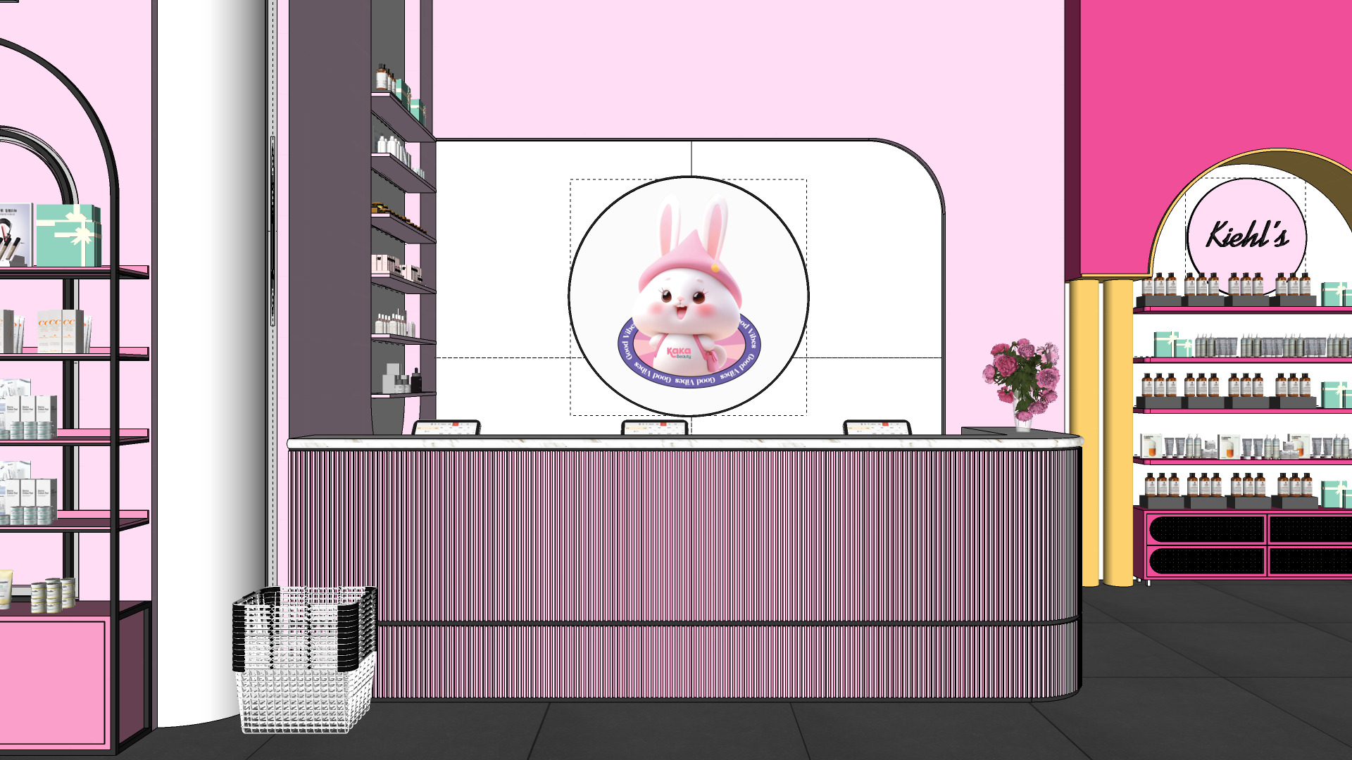 Pinky Beauty Store Interior  Game-Ready Low-Poly 3D Model Low-poly 3D model_18