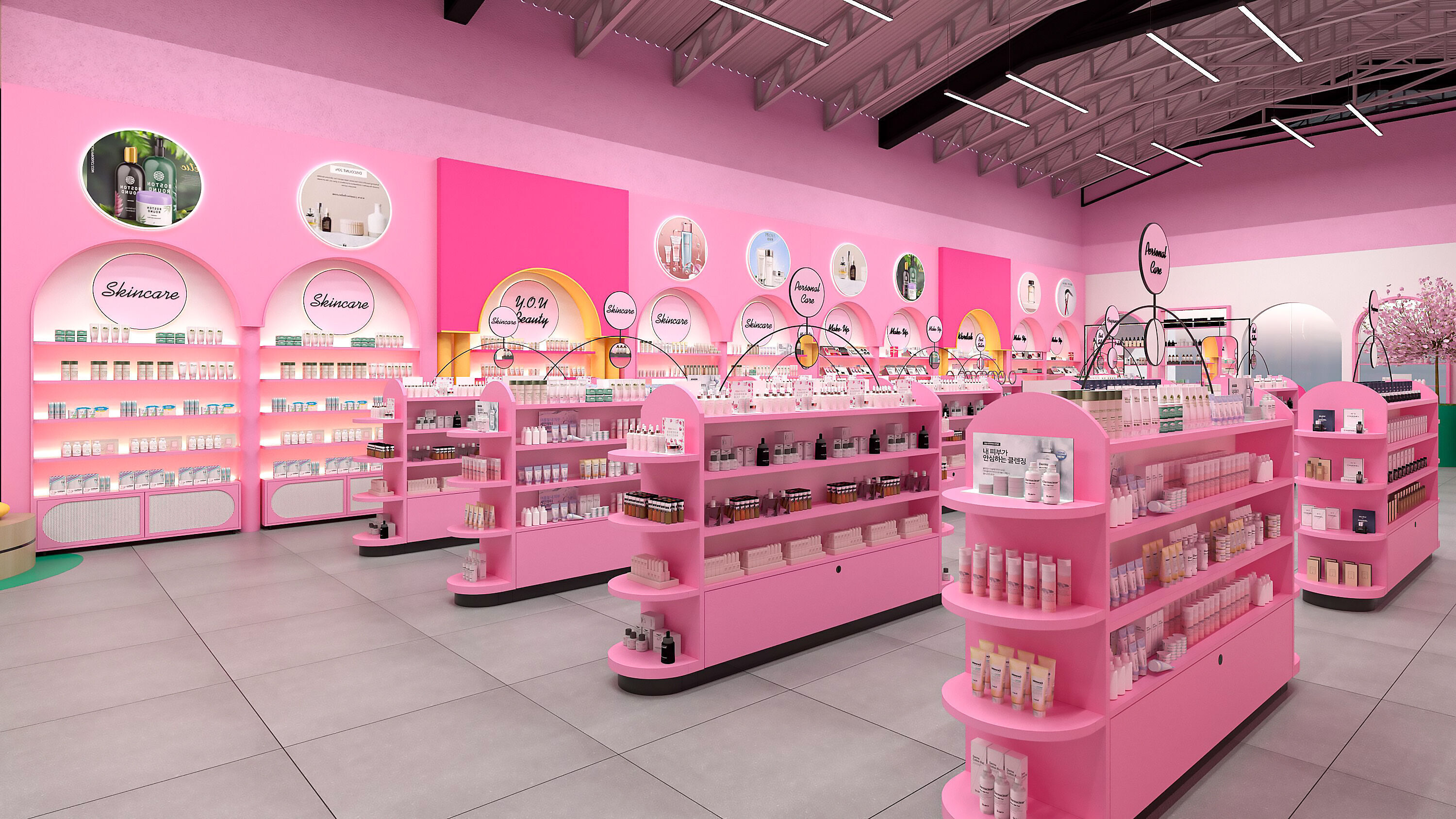 Pinky Beauty Store Interior  Game-Ready Low-Poly 3D Model Low-poly 3D model_6