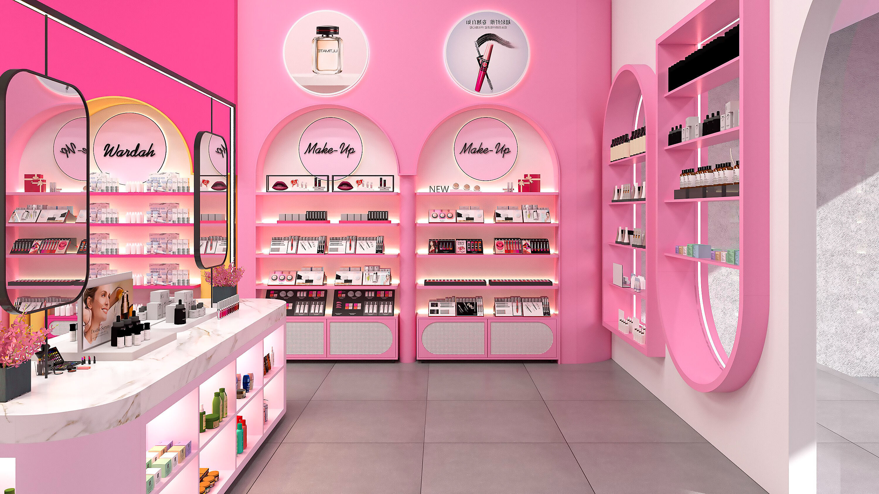 Pinky Beauty Store Interior  Game-Ready Low-Poly 3D Model Low-poly 3D model_34