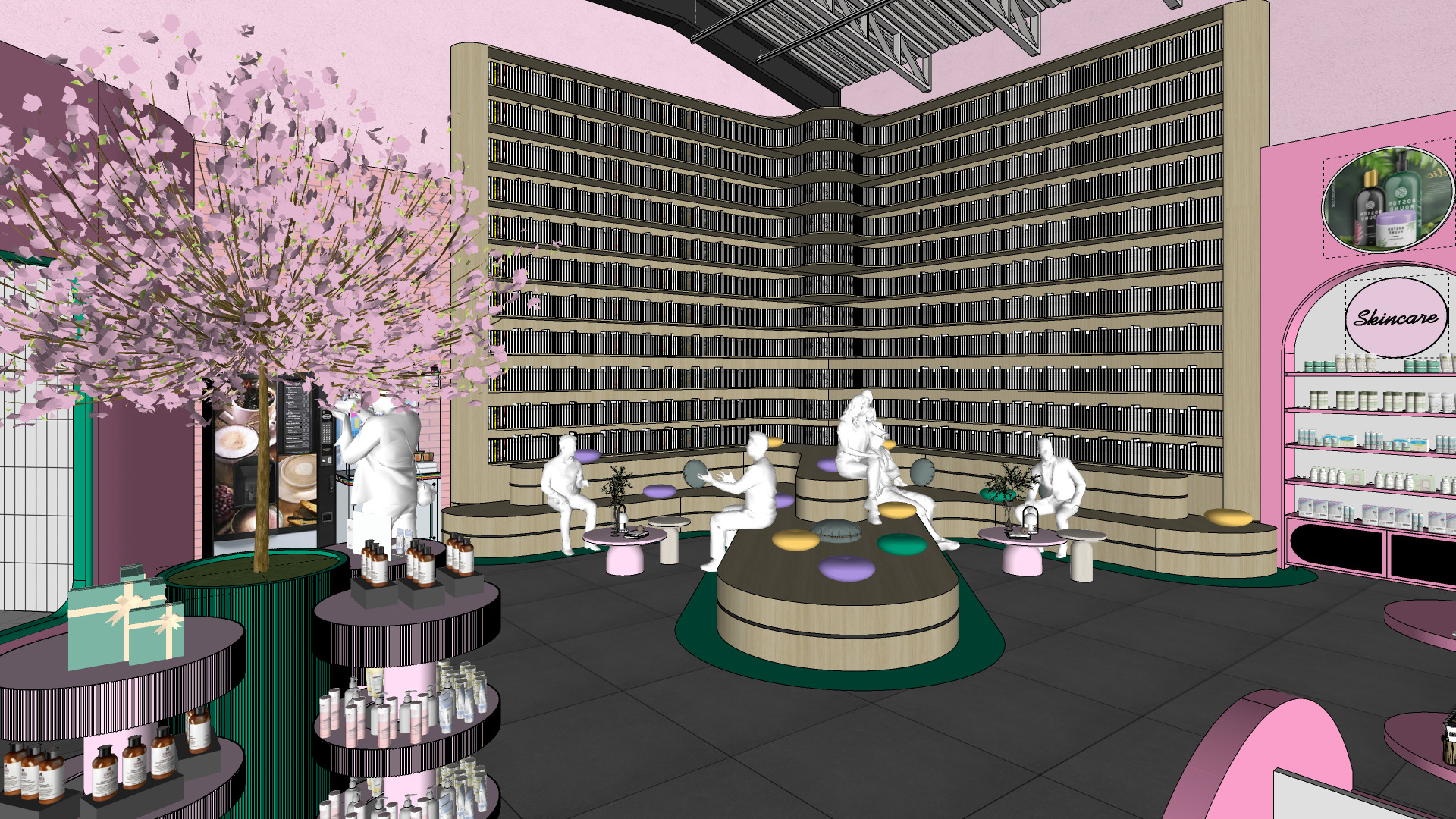 Pinky Beauty Store Interior  Game-Ready Low-Poly 3D Model Low-poly 3D model_30