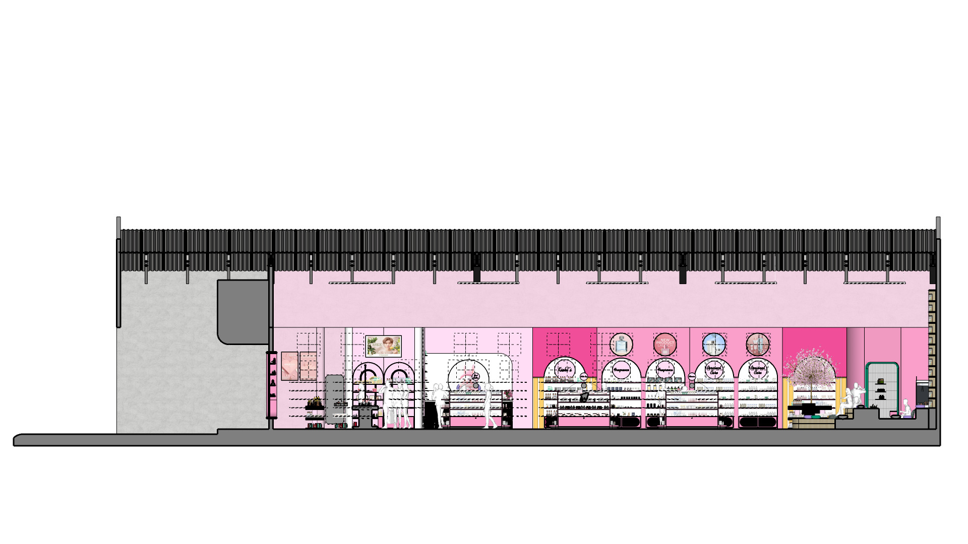 Pinky Beauty Store Interior  Game-Ready Low-Poly 3D Model Low-poly 3D model_27
