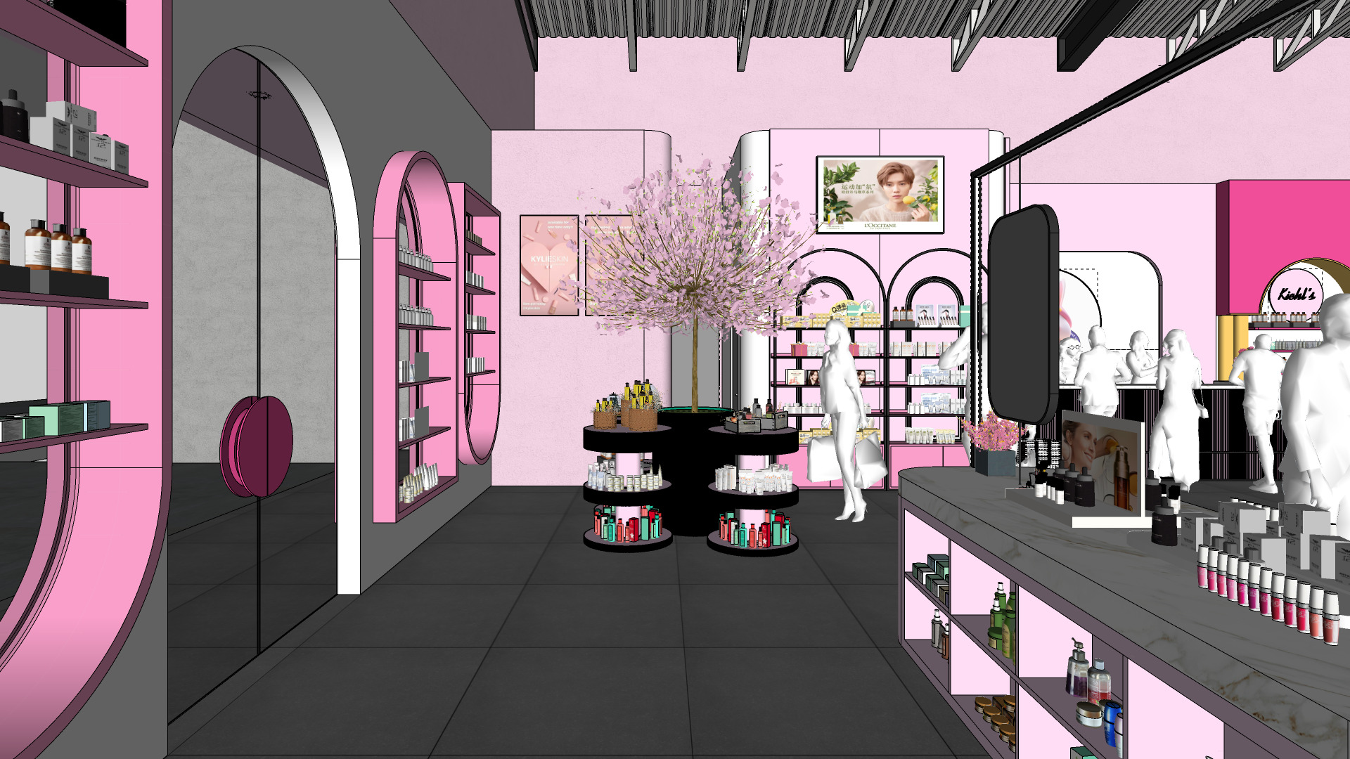 Pinky Beauty Store Interior  Game-Ready Low-Poly 3D Model Low-poly 3D model_22