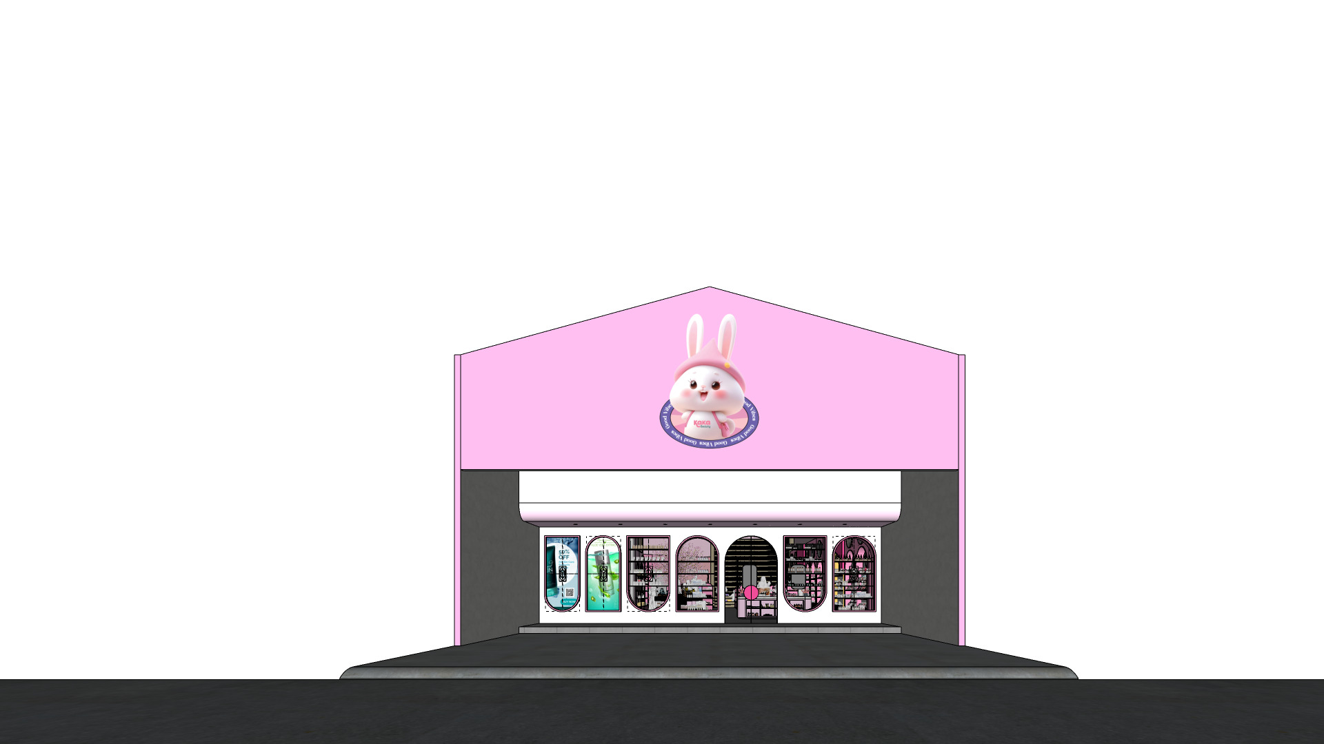 Pinky Beauty Store Interior  Game-Ready Low-Poly 3D Model Low-poly 3D model_24