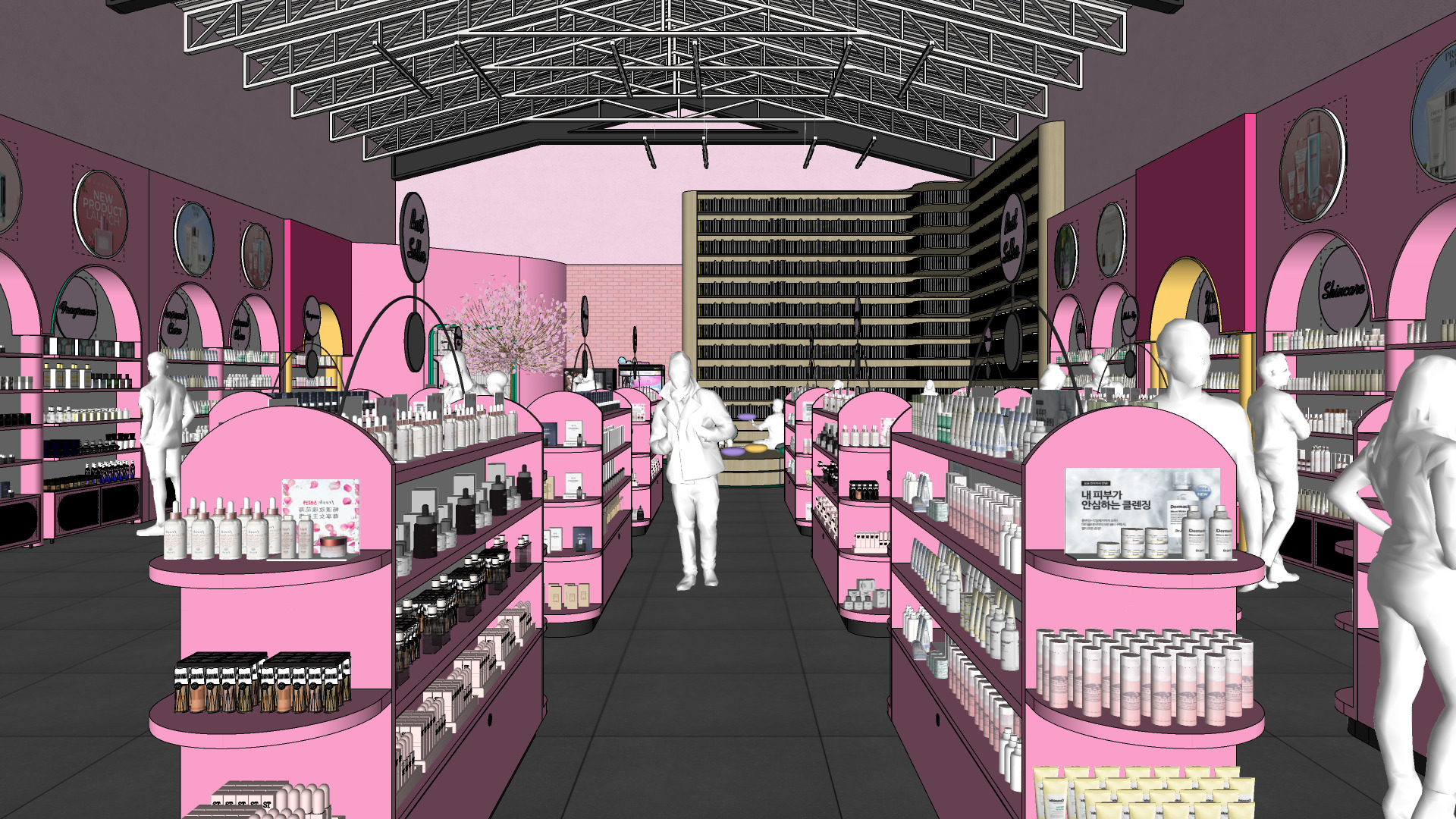 Pinky Beauty Store Interior  Game-Ready Low-Poly 3D Model Low-poly 3D model_28