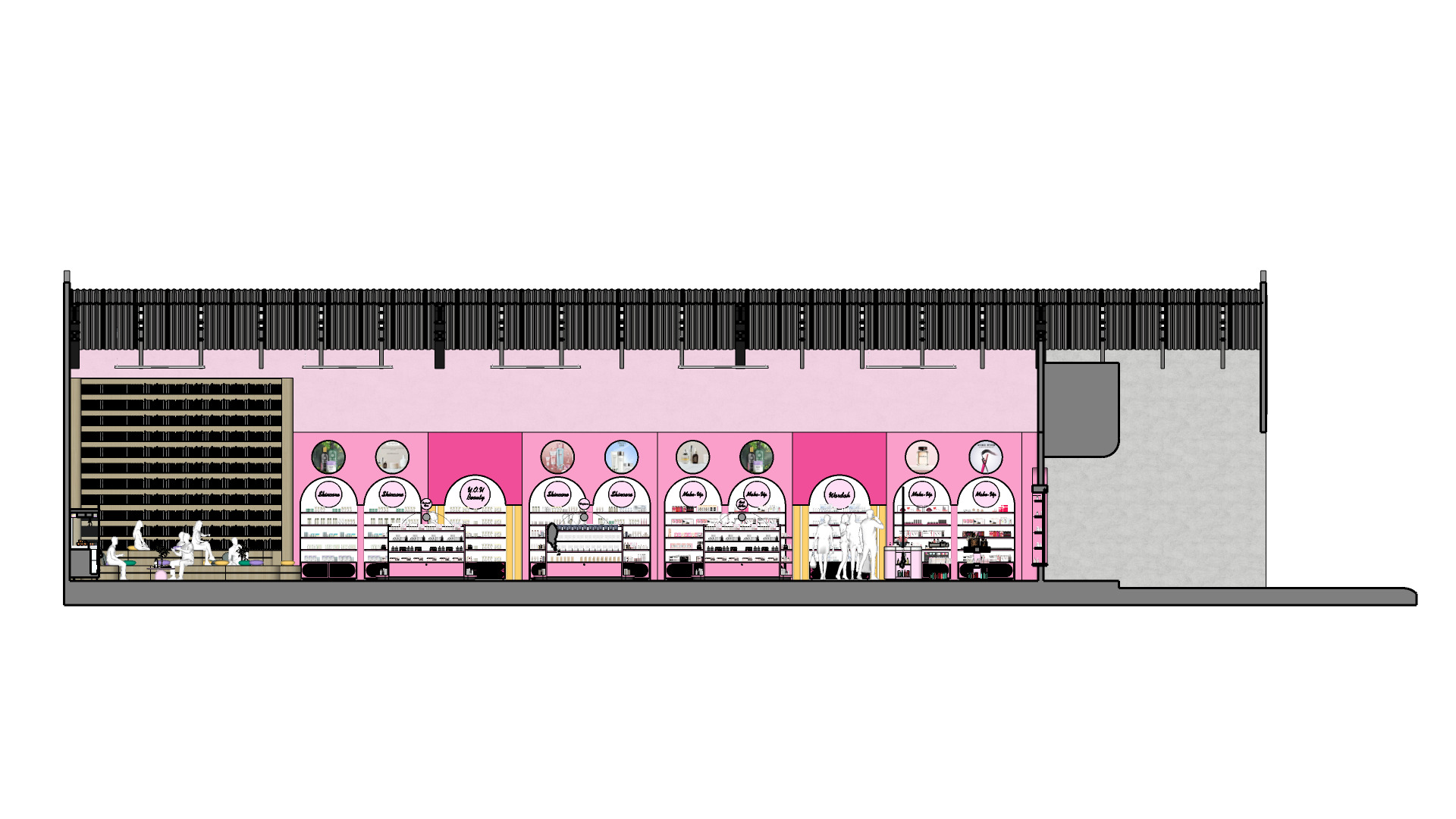 Pinky Beauty Store Interior  Game-Ready Low-Poly 3D Model Low-poly 3D model_19