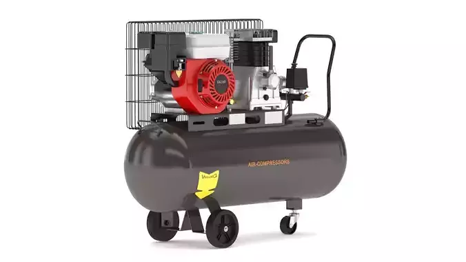 Garage Petrol Engine Driven Compressor 3D model