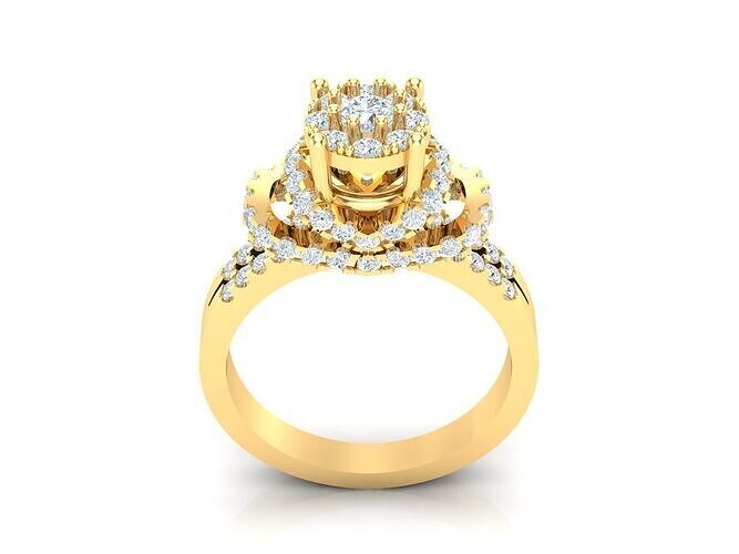 Solitare Women Ring 1WR126 3D print model