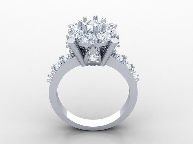Solitare Women Ring 1WR279 3D print model