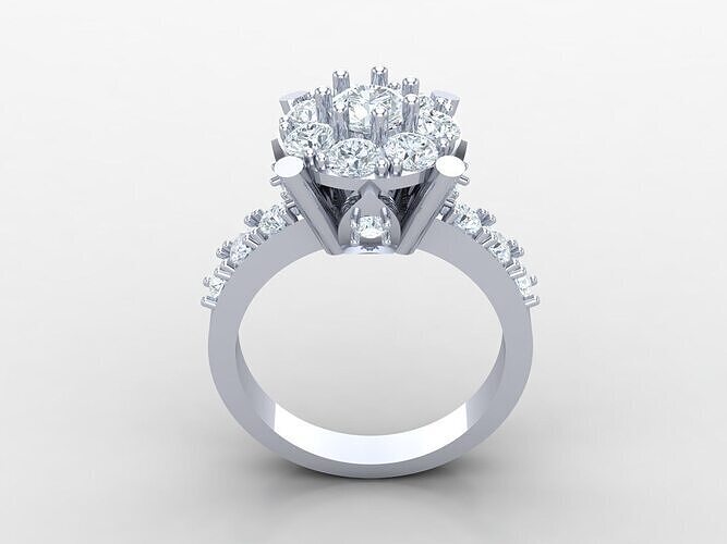 Solitare Women Ring 1WR278 3D print model