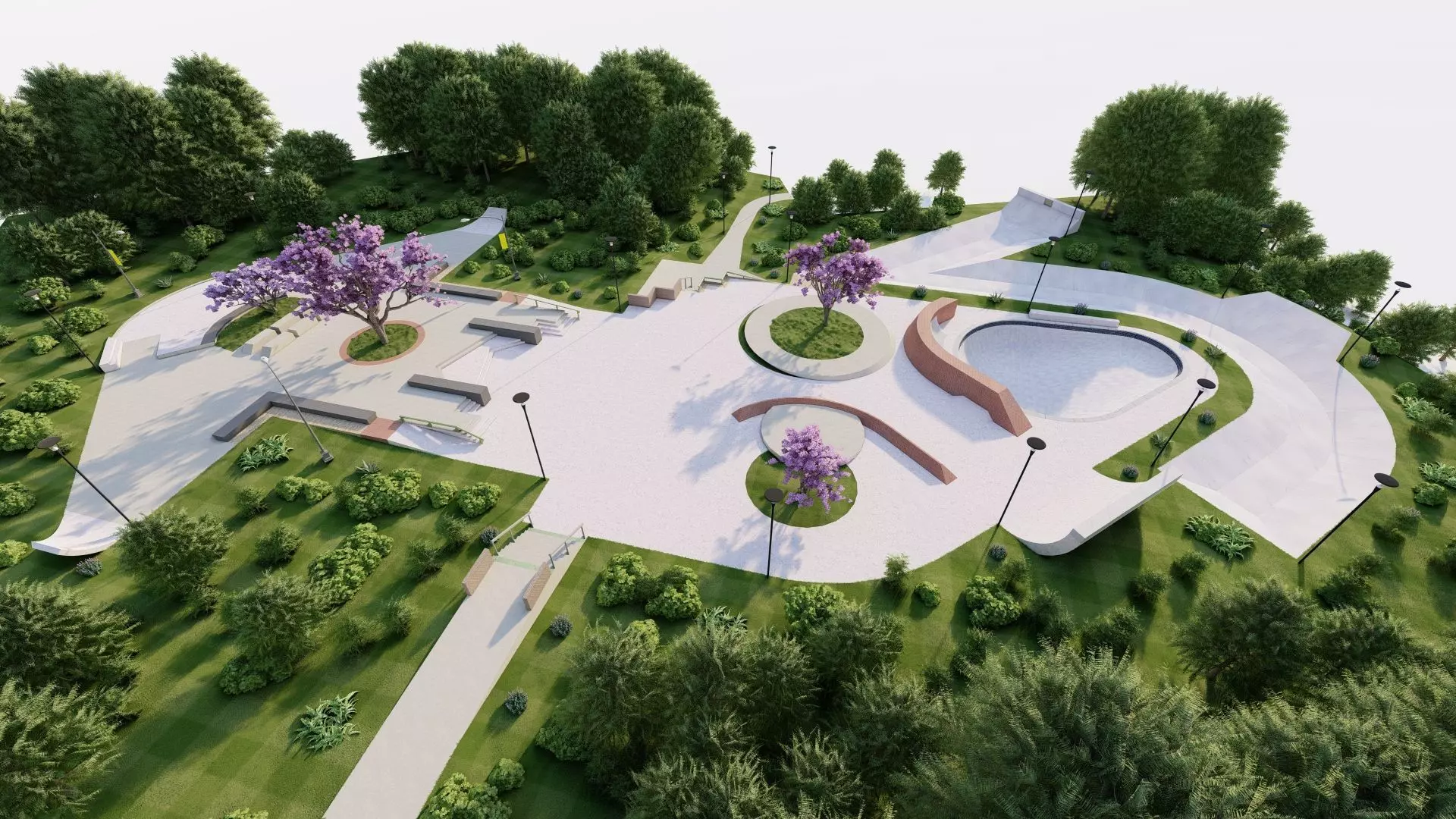 Skatepark-Skate Park PACK 3D model