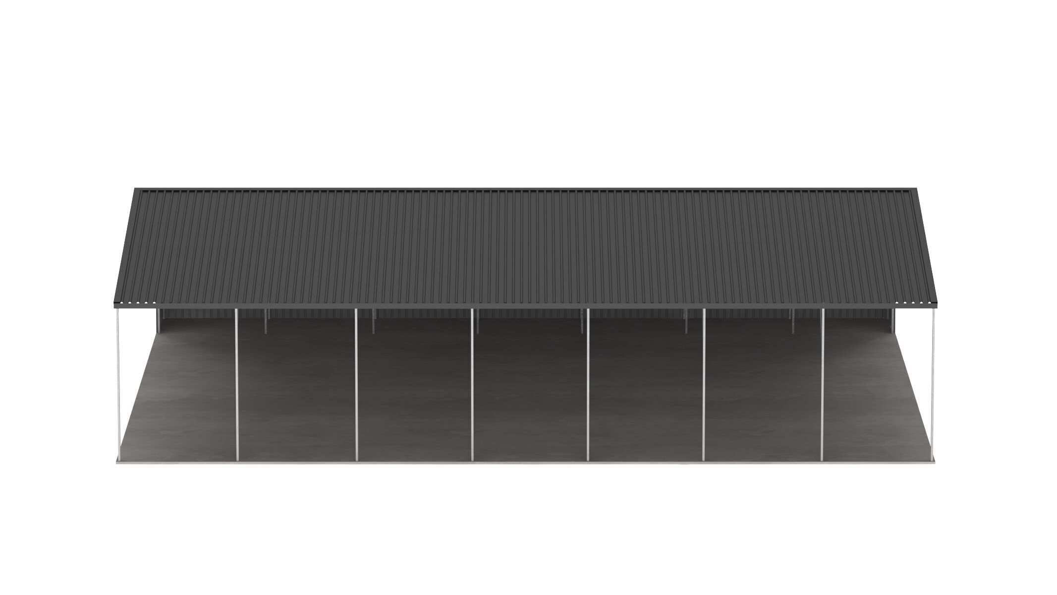 Easyhall Large Hay Shed Customizable Steel Storage 3D model_7