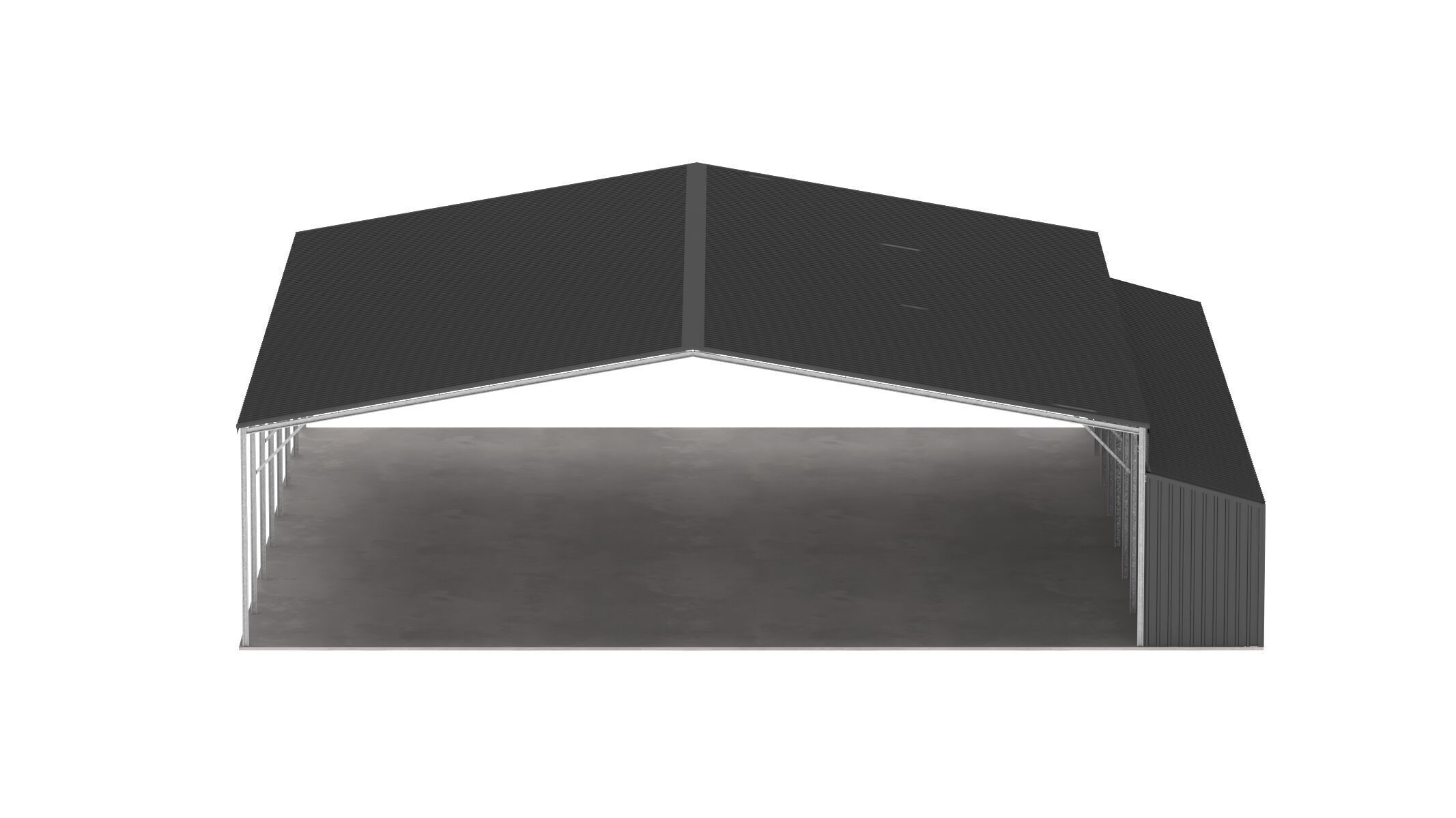 Easyhall Large Hay Shed Customizable Steel Storage 3D model_5