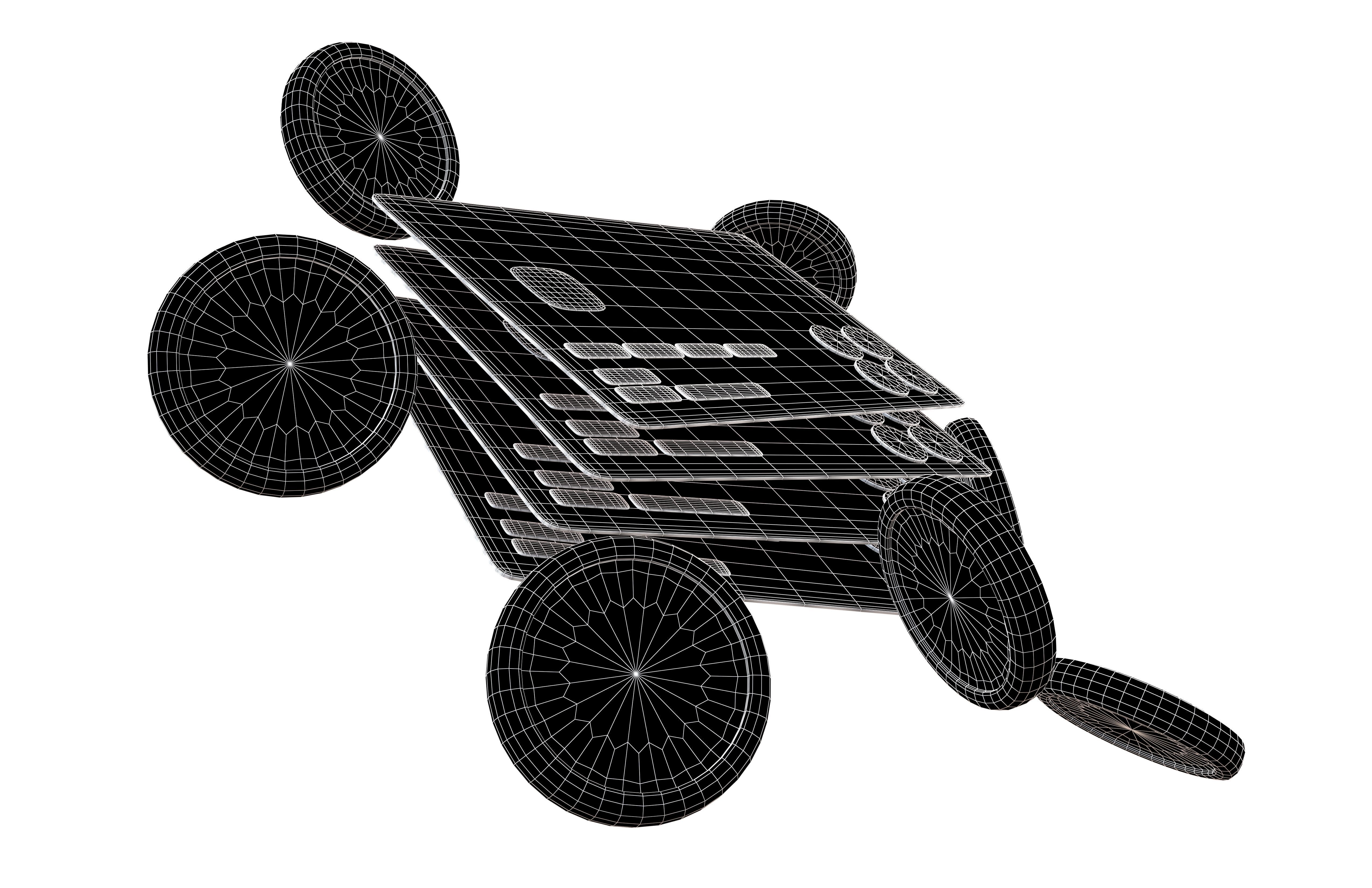 Credit Cards Floating Gold Coins Icon v1 003 Low-poly 3D model_7