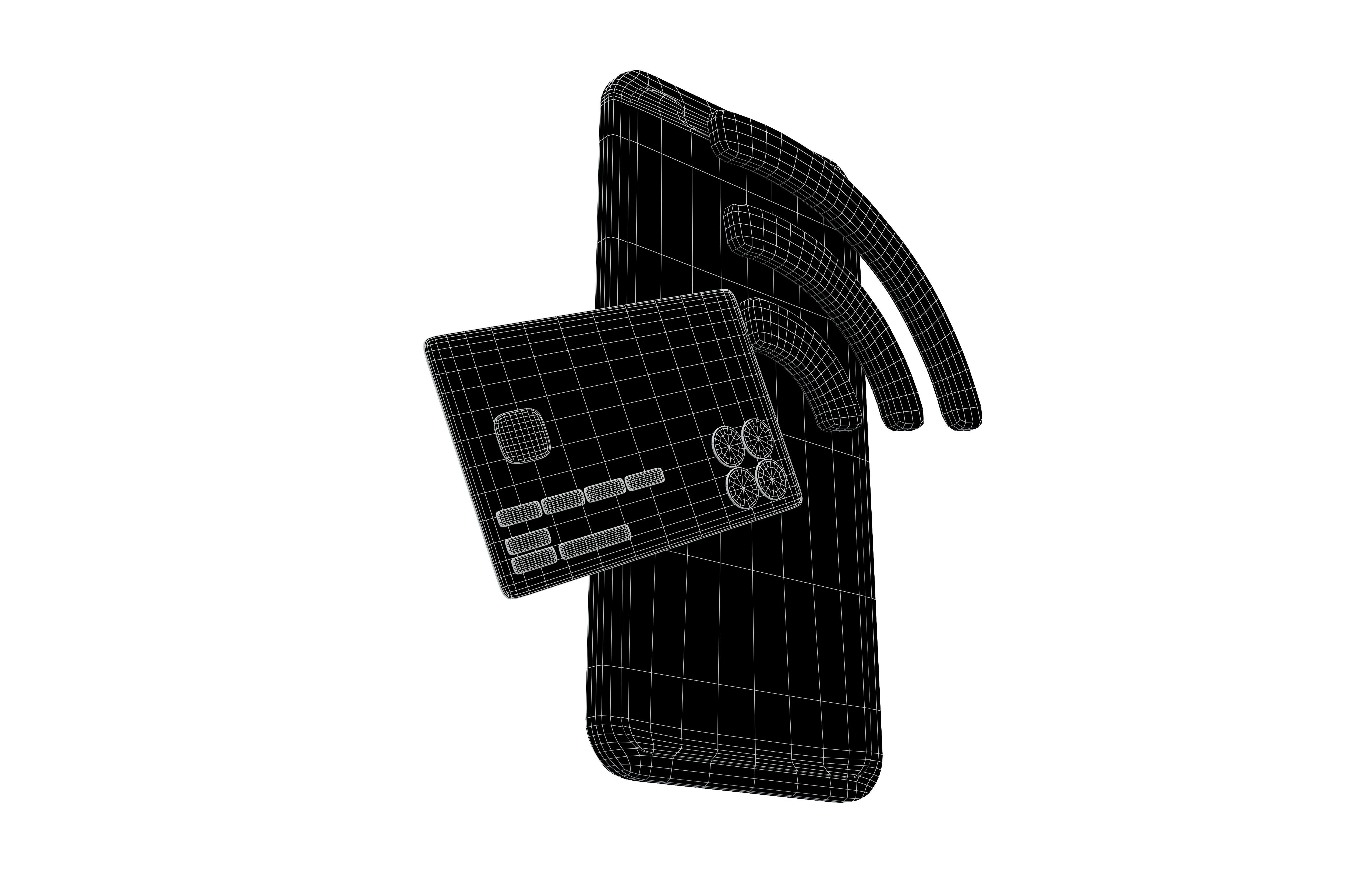 Mobile Payment Icon v1 001 Low-poly 3D model_7