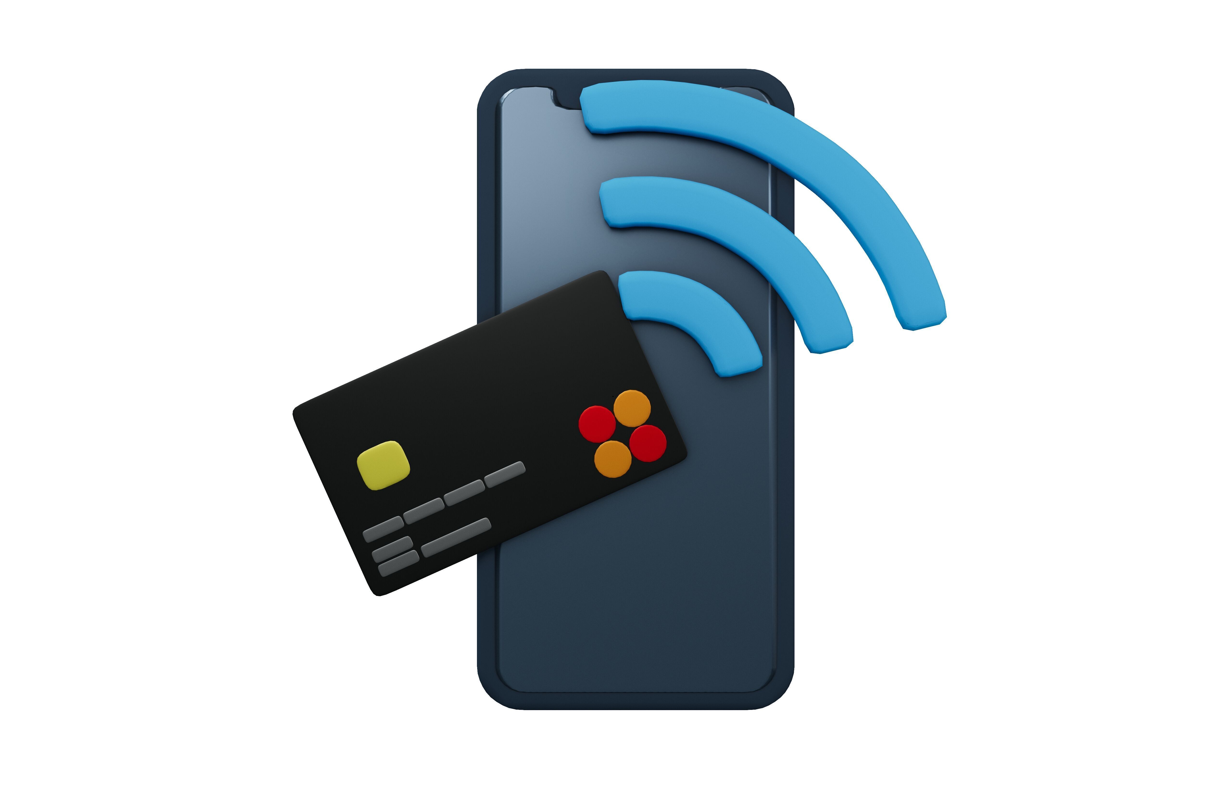 Mobile Payment Icon v1 001 Low-poly 3D model_1