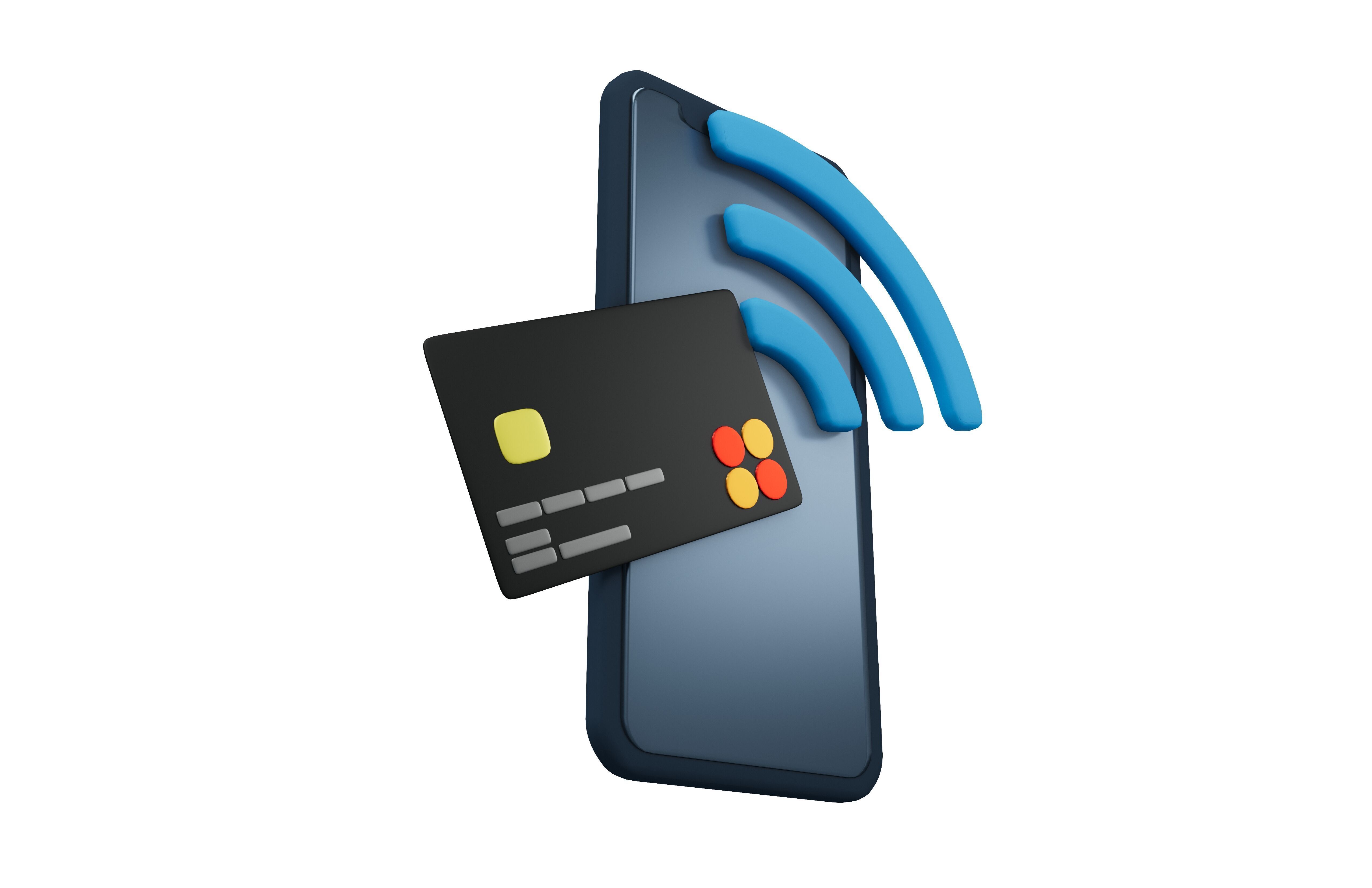 Mobile Payment Icon v1 001 Low-poly 3D model_3