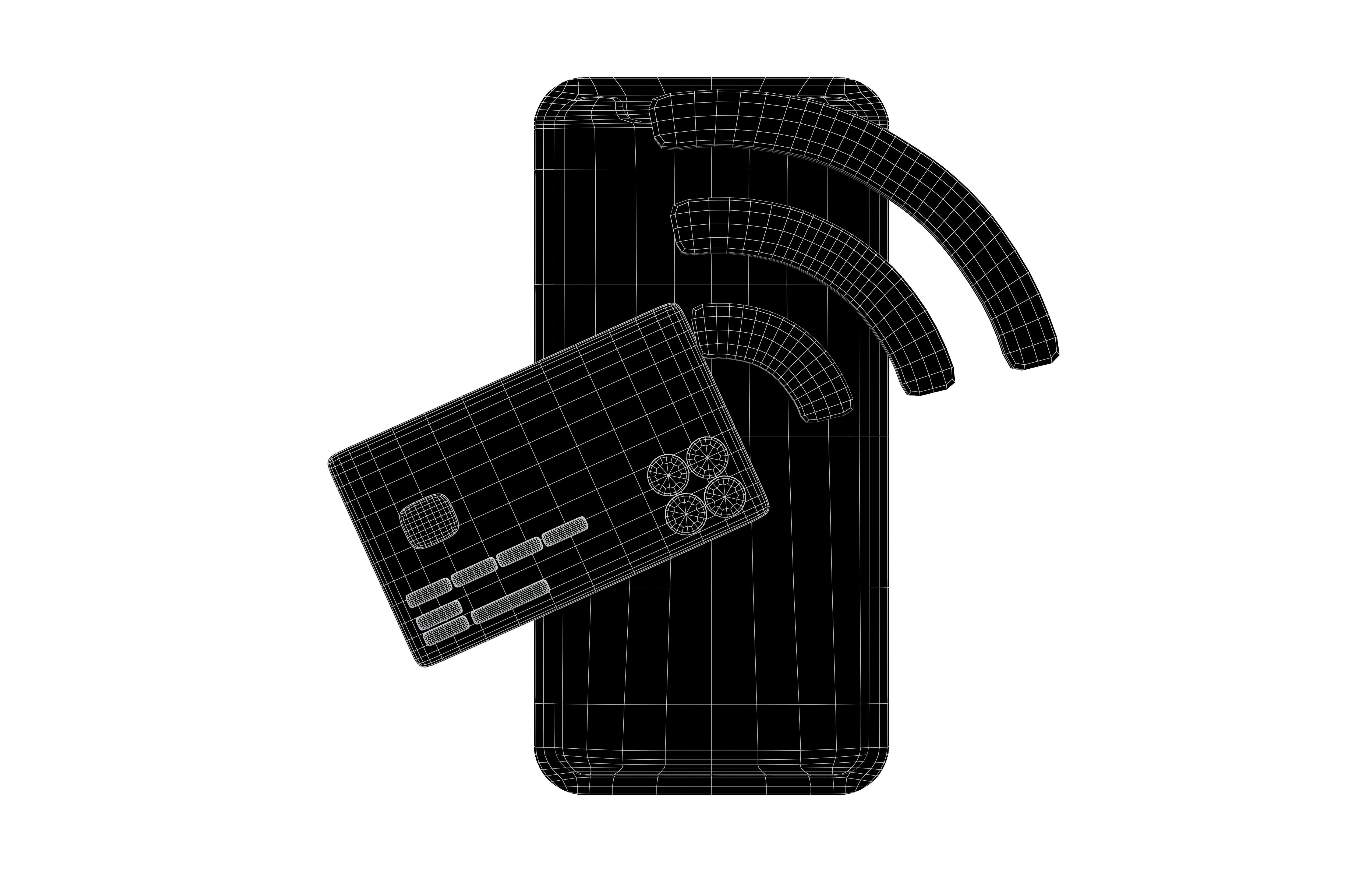 Mobile Payment Icon v1 001 Low-poly 3D model_6