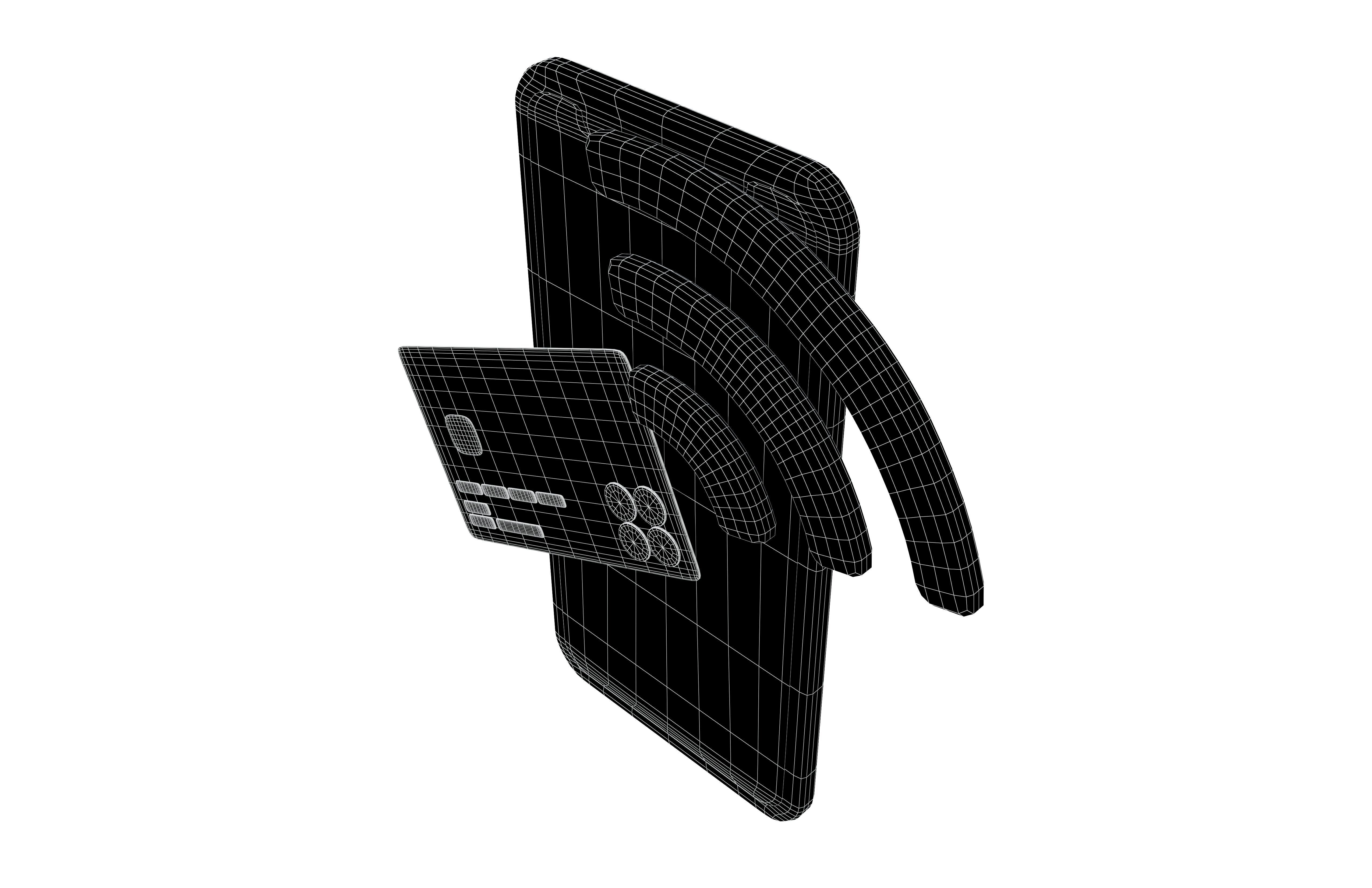 Mobile Payment Icon v1 001 Low-poly 3D model_4