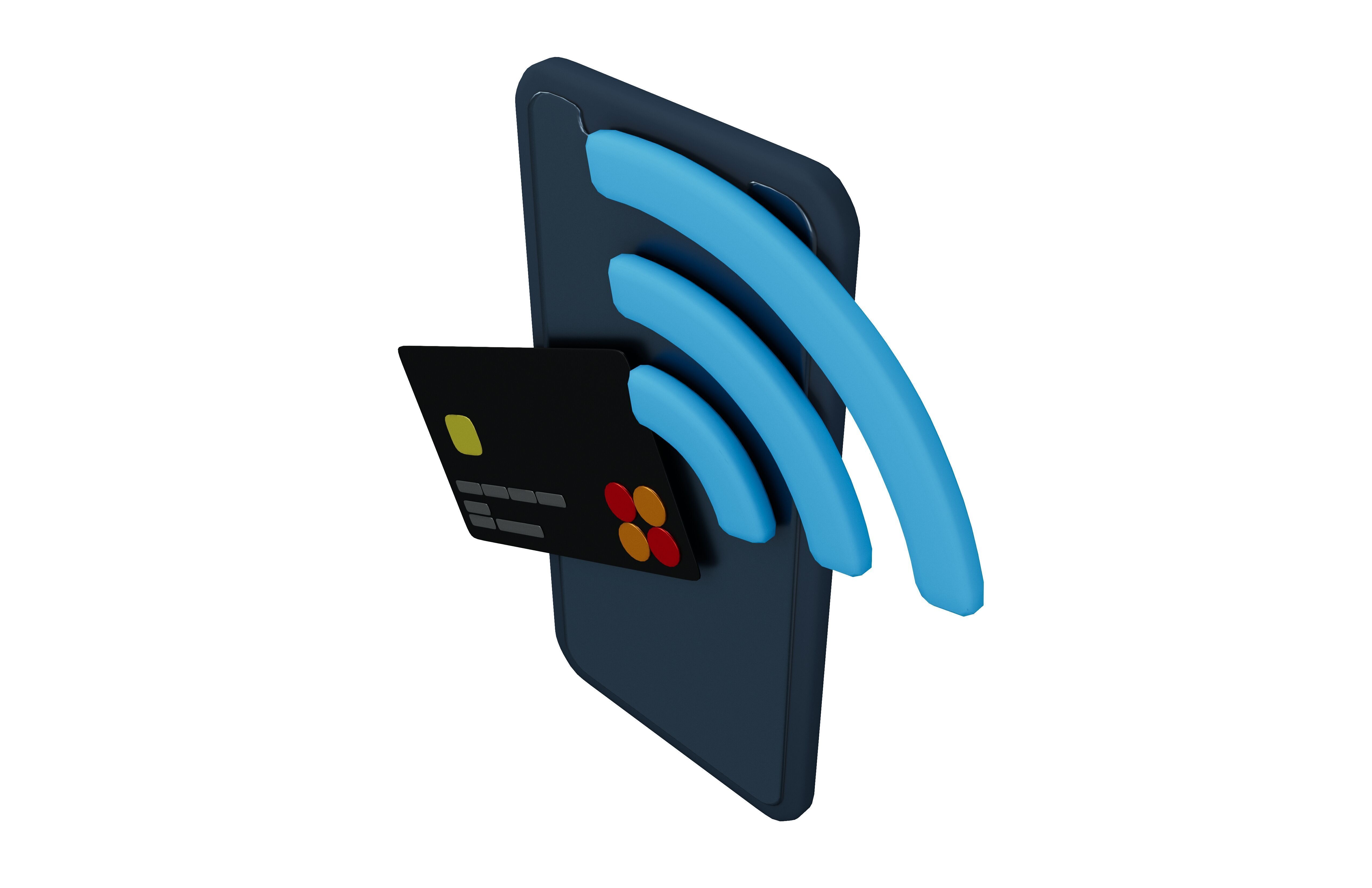 Mobile Payment Icon v1 001 Low-poly 3D model_2