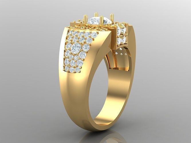 Solitare Women Ring 1WR237 3D print model