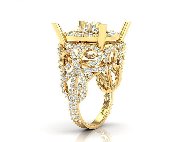 Solitare Women Ring 1WR235 3D print model