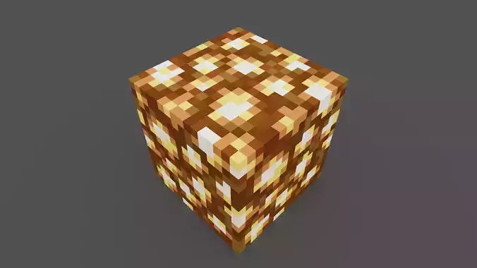 MineCraft glowstone Low-poly 3D model