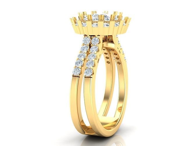 Solitare Women Ring 1WR227 3D print model