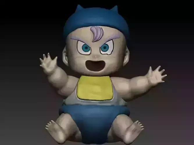 Baby trunks and baby Goku Sh figuarts scale 3D print model