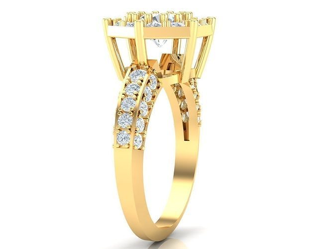 Solitare Women Ring 1WR215 3D print model