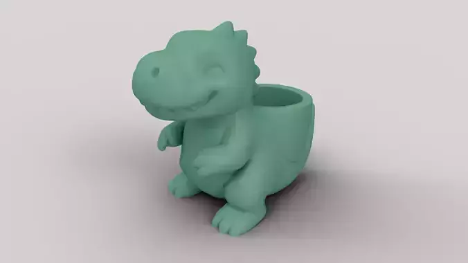 Cute T-Rex Dinosaur Planter Organizer