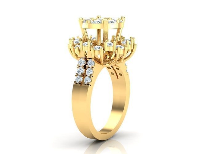 Solitare Women Ring 1WR211 3D print model