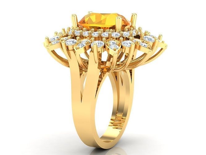 Solitare Women Ring 1WR207 3D print model
