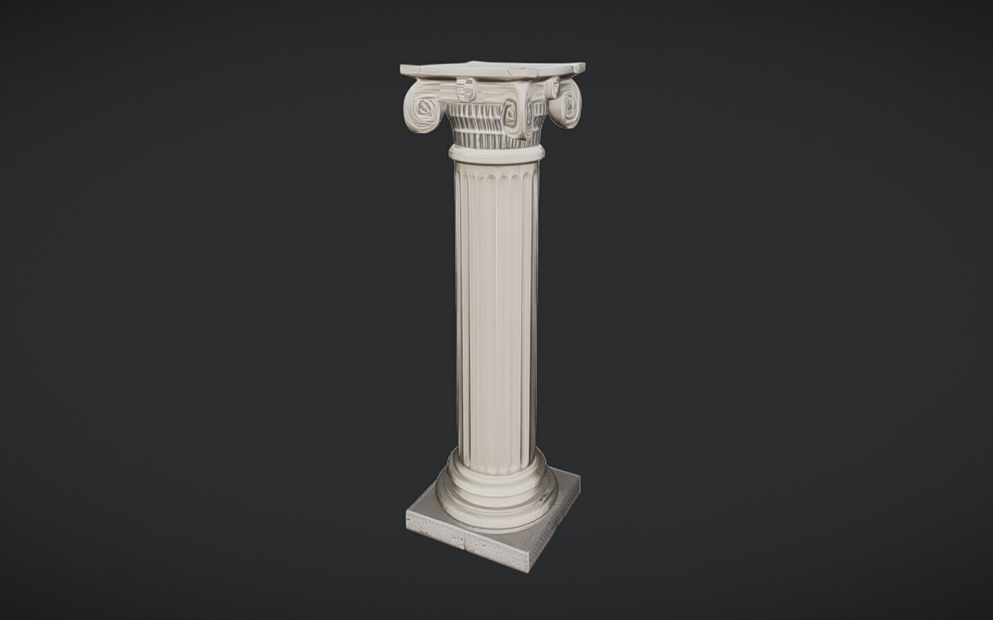 Ancient Greek Ionic column 3D model_1