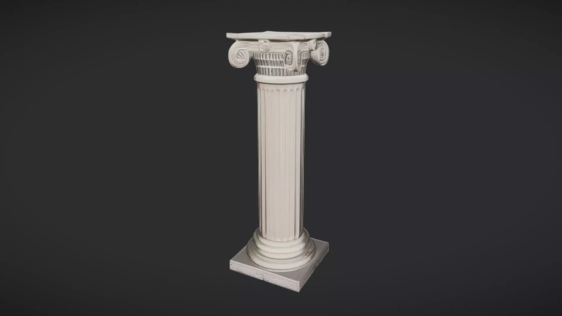 Ancient Greek Ionic column 3D model_0
